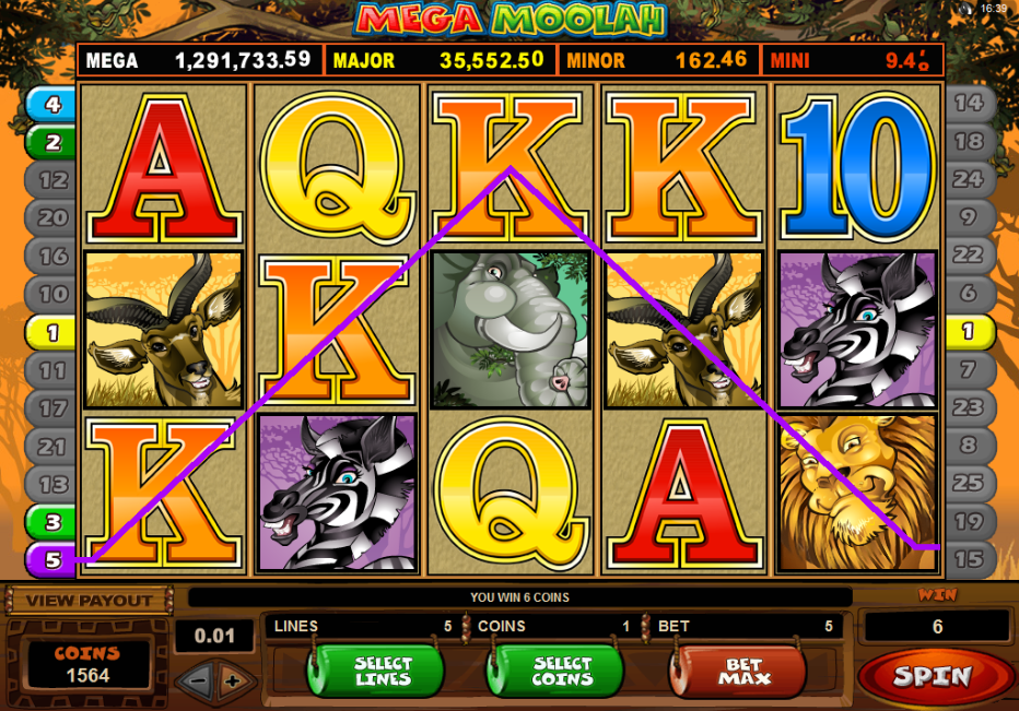 Mega Moolah Microgaming Slot